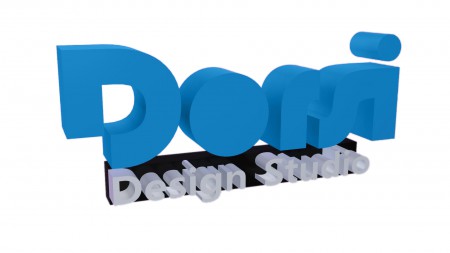 Logo Dorsi design studio, modelagem 3ds Max